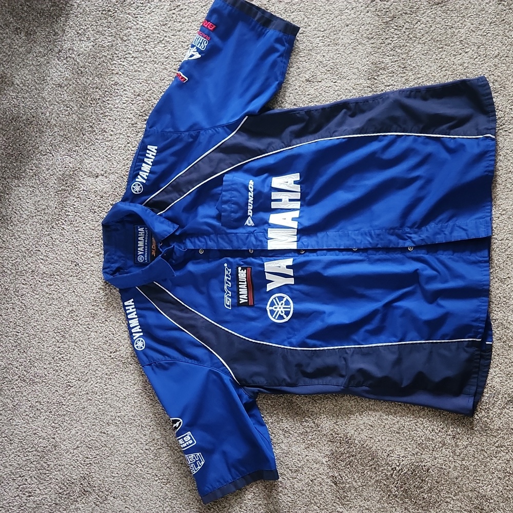 Vintage Yamaha Shop Shirt, 2XL, Blue